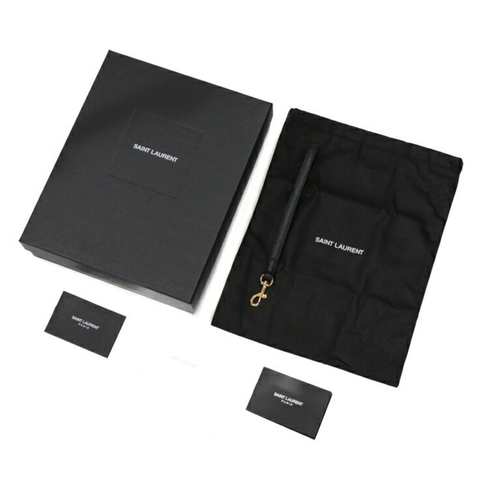 Saint Laurent Cassandra Chain Wallet Bag clutch bag black leather - Picture 10 of 10